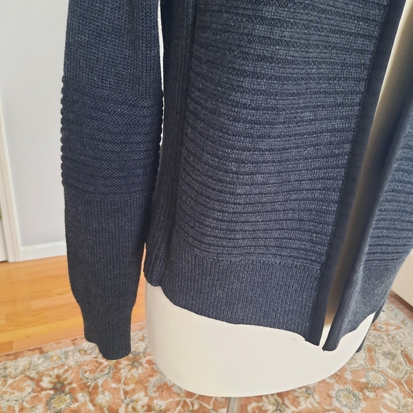 Wool blend gray open cardigan sweater - Picture 3 of 12